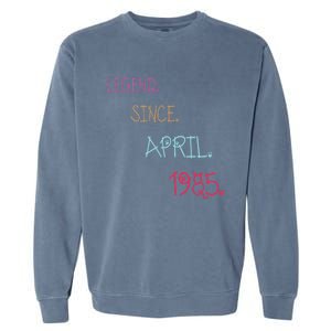 Legend Since April 1985 Birthday Gamers Gift Garment-Dyed Sweatshirt