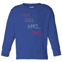 Legend Since April 1985 Birthday Gamers Gift Toddler Long Sleeve Shirt