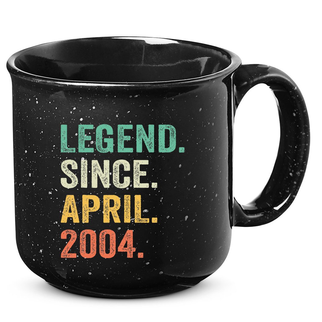 Legend Since April 2004 20th Birthday Gifts Boy 20 Years Old 15oz Campfire Ceramic Mug