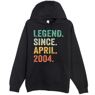 Legend Since April 2004 20th Birthday Gifts Boy 20 Years Old Premium Pullover Hoodie