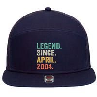 Legend Since April 2004 20th Birthday Gifts Boy 20 Years Old 7 Panel Mesh Trucker Snapback Hat
