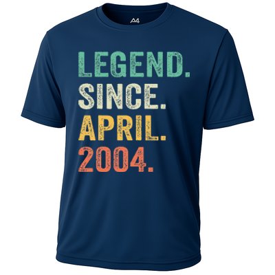 Legend Since April 2004 20th Birthday Gifts Boy 20 Years Old Cooling Performance Crew T-Shirt