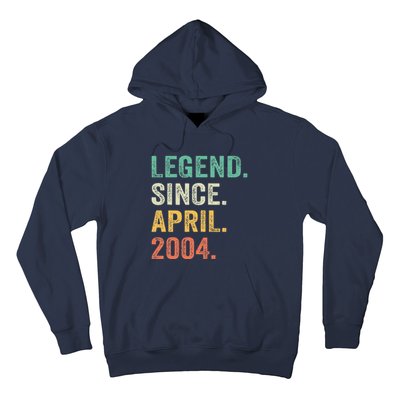 Legend Since April 2004 20th Birthday Gifts Boy 20 Years Old Hoodie