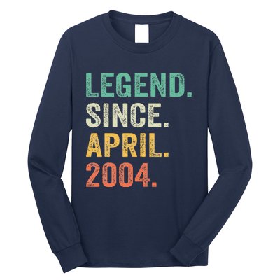 Legend Since April 2004 20th Birthday Gifts Boy 20 Years Old Long Sleeve Shirt