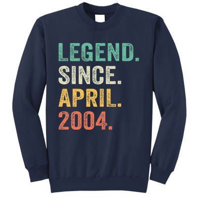 Legend Since April 2004 20th Birthday Gifts Boy 20 Years Old Sweatshirt