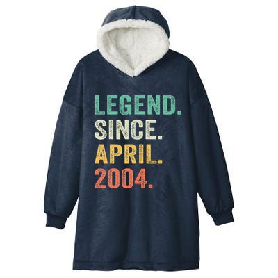 Legend Since April 2004 20th Birthday Gifts Boy 20 Years Old Hooded Wearable Blanket