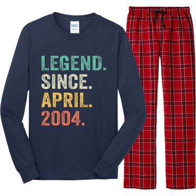 Legend Since April 2004 20th Birthday Gifts Boy 20 Years Old Long Sleeve Pajama Set