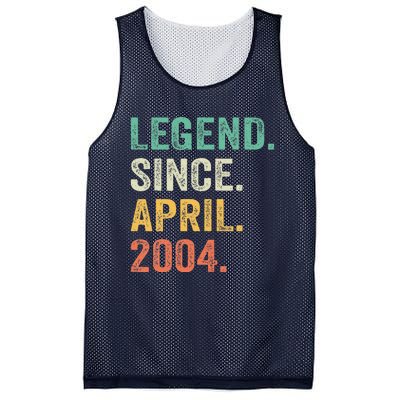 Legend Since April 2004 20th Birthday Gifts Boy 20 Years Old Mesh Reversible Basketball Jersey Tank