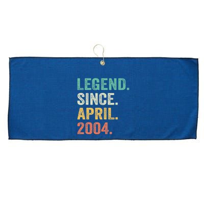 Legend Since April 2004 20th Birthday Gifts Boy 20 Years Old Large Microfiber Waffle Golf Towel