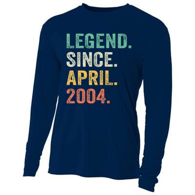 Legend Since April 2004 20th Birthday Gifts Boy 20 Years Old Cooling Performance Long Sleeve Crew