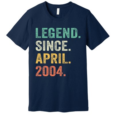 Legend Since April 2004 20th Birthday Gifts Boy 20 Years Old Premium T-Shirt