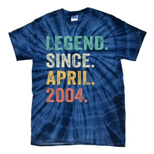 Legend Since April 2004 20th Birthday Gifts Boy 20 Years Old Tie-Dye T-Shirt