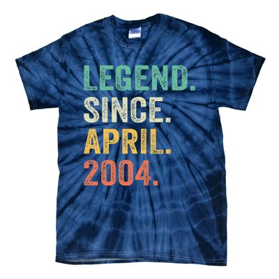 Legend Since April 2004 20th Birthday Gifts Boy 20 Years Old Tie-Dye T-Shirt