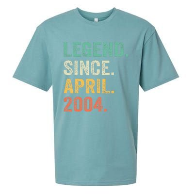 Legend Since April 2004 20th Birthday Gifts Boy 20 Years Old Sueded Cloud Jersey T-Shirt