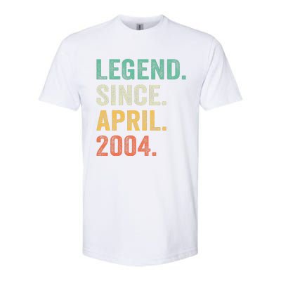 Legend Since April 2004 20th Birthday Gifts Boy 20 Years Old Softstyle® CVC T-Shirt