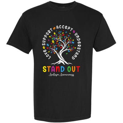 Love Support Accept Understand Autism Awareness Autistic Garment-Dyed Heavyweight T-Shirt