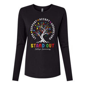 Love Support Accept Understand Autism Awareness Autistic Womens Cotton Relaxed Long Sleeve T-Shirt