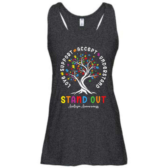 Love Support Accept Understand Autism Awareness Autistic Ladies Essential Flowy Tank