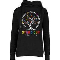 Love Support Accept Understand Autism Awareness Autistic Womens Funnel Neck Pullover Hood