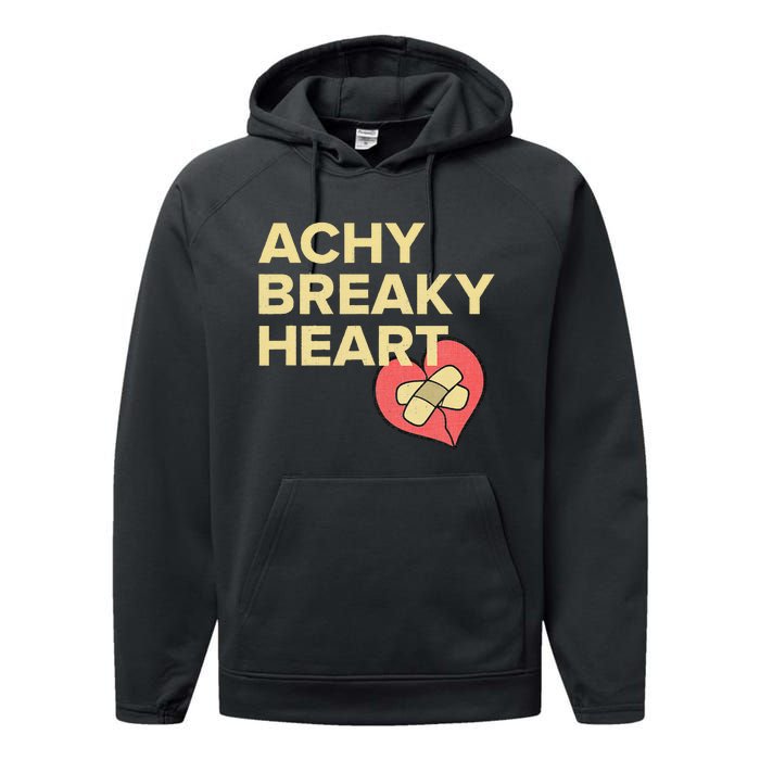 Lyriclyfe Sweatshirt Achy Breaky Heart Performance Fleece Hoodie