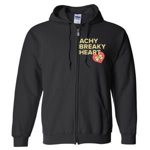 Lyriclyfe Sweatshirt Achy Breaky Heart Full Zip Hoodie