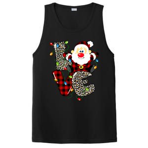 Love S Anta Claus B Uffalo Plaid R Ed Leopard Christmas Gift PosiCharge Competitor Tank