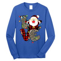 Love S Anta Claus B Uffalo Plaid R Ed Leopard Christmas Gift Long Sleeve Shirt