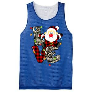 Love S Anta Claus B Uffalo Plaid R Ed Leopard Christmas Gift Mesh Reversible Basketball Jersey Tank