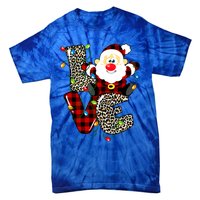 Love S Anta Claus B Uffalo Plaid R Ed Leopard Christmas Gift Tie-Dye T-Shirt