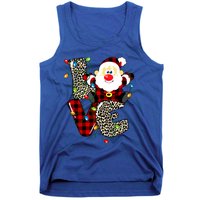 Love S Anta Claus B Uffalo Plaid R Ed Leopard Christmas Gift Tank Top