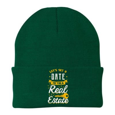 Lets Set A Date To Talk Real Estate Agent Broker Knit Cap Winter Beanie