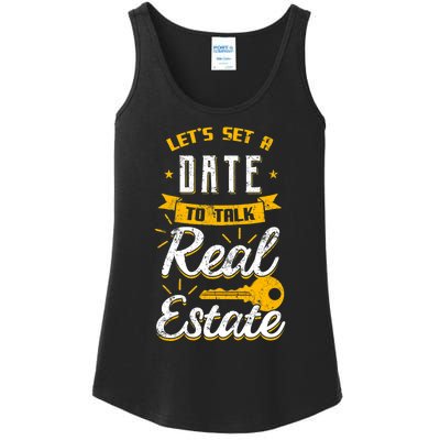 Lets Set A Date To Talk Real Estate Agent Broker Ladies Essential Tank