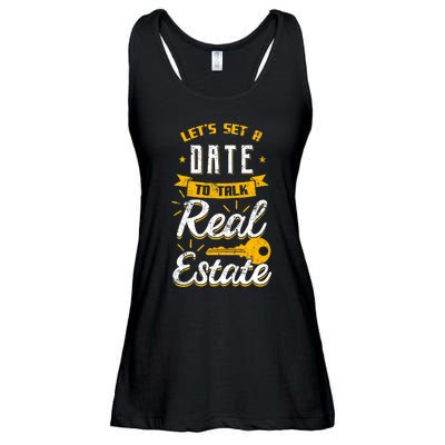 Lets Set A Date To Talk Real Estate Agent Broker Ladies Essential Flowy Tank