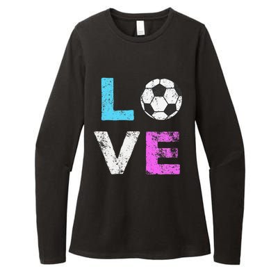 Love Soccer American Team Fan Gift Womens CVC Long Sleeve Shirt