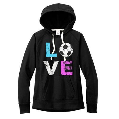 Love Soccer American Team Fan Gift Women's Fleece Hoodie