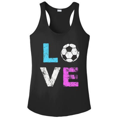 Love Soccer American Team Fan Gift Ladies PosiCharge Competitor Racerback Tank