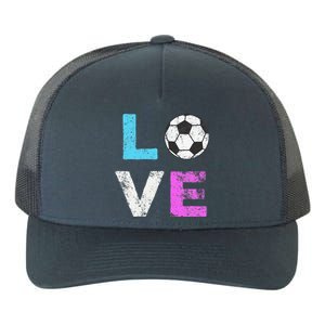 Love Soccer American Team Fan Gift Yupoong Adult 5-Panel Trucker Hat