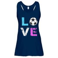 Love Soccer American Team Fan Gift Ladies Essential Flowy Tank