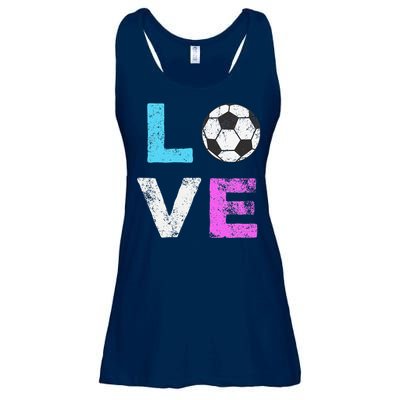 Love Soccer American Team Fan Gift Ladies Essential Flowy Tank