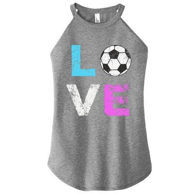 Love Soccer American Team Fan Gift Women's Perfect Tri Rocker Tank