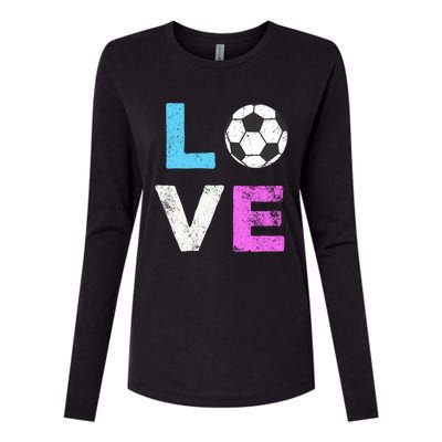 Love Soccer American Team Fan Gift Womens Cotton Relaxed Long Sleeve T-Shirt