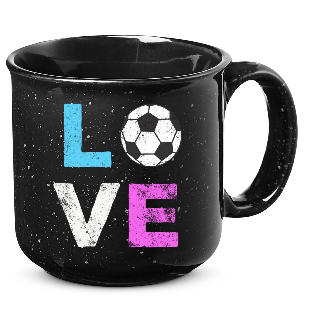 Love Soccer American Team Fan Gift 15oz Campfire Ceramic Mug