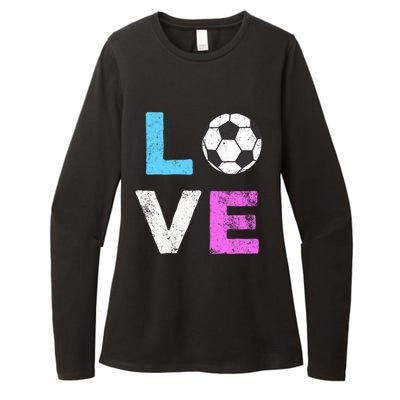 Love Soccer American Team Fan Gift Womens CVC Long Sleeve Shirt