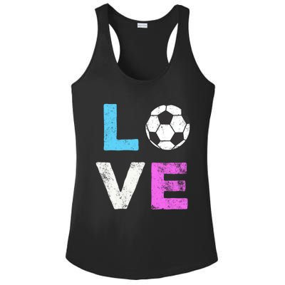 Love Soccer American Team Fan Gift Ladies PosiCharge Competitor Racerback Tank