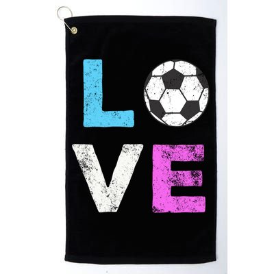 Love Soccer American Team Fan Gift Golf Towel