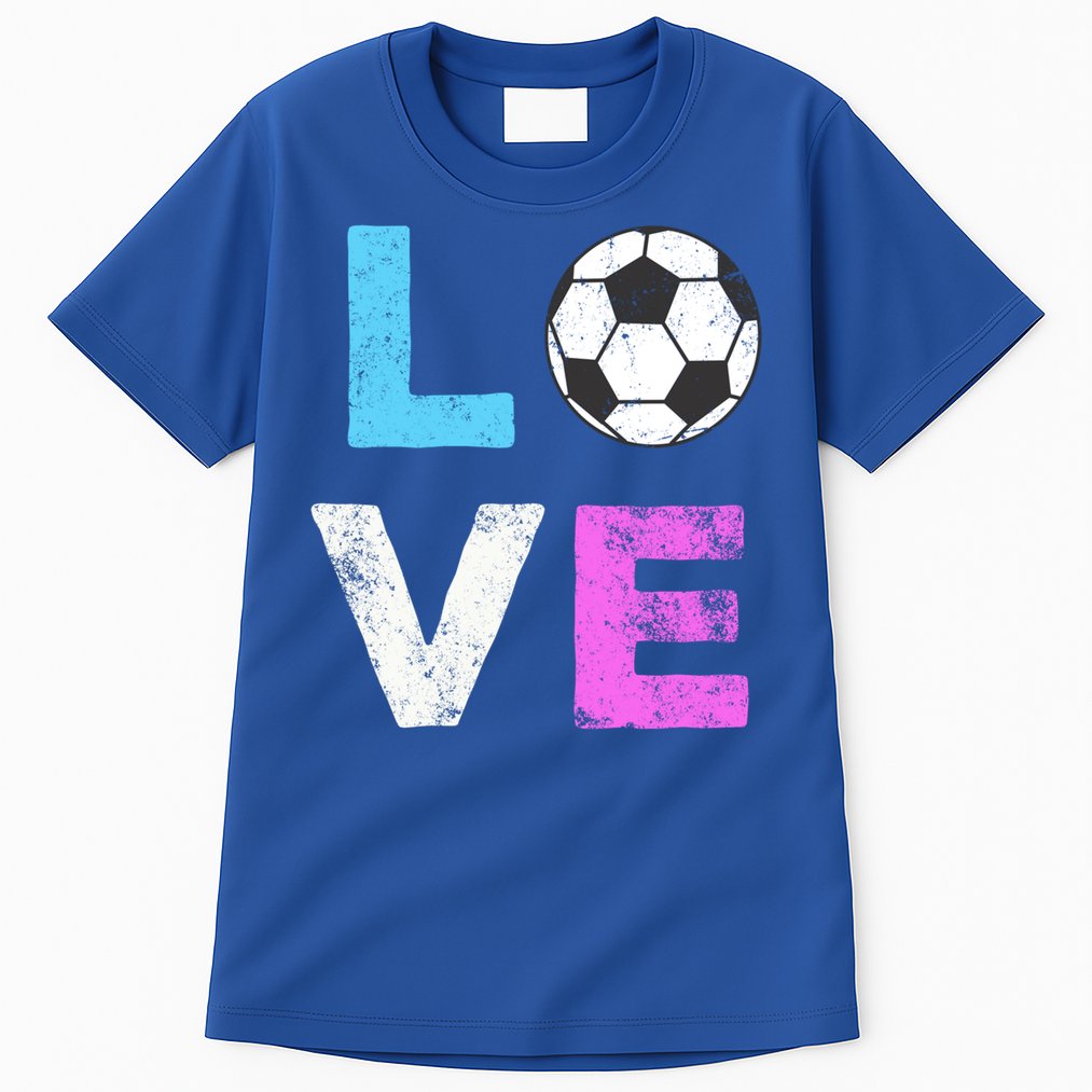 Love Soccer American Team Fan Gift Tall T-Shirt