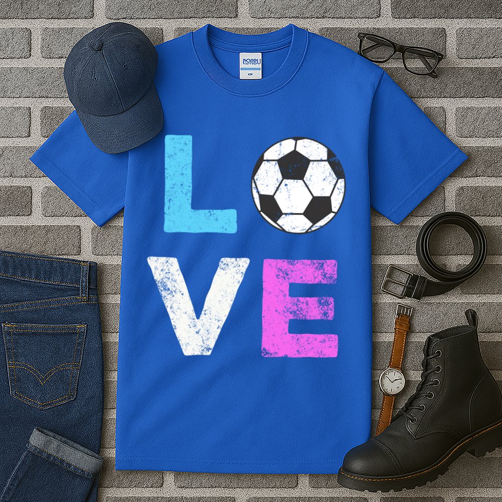 Love Soccer American Team Fan Gift Tall T-Shirt