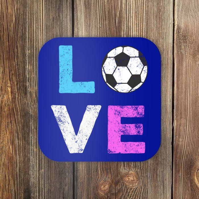 Love Soccer American Team Fan Gift Coaster