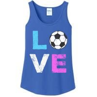 Love Soccer American Team Fan Gift Ladies Essential Tank