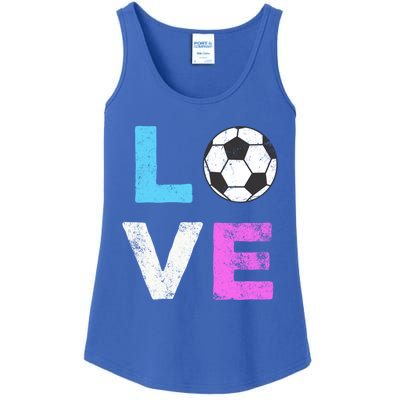 Love Soccer American Team Fan Gift Ladies Essential Tank